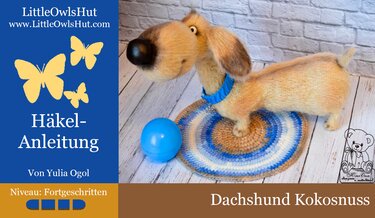 170DE Häkelanleitung - Dachshund Kokosnuss Amigurumi PDF Ogol CP - Bild 4