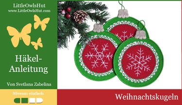 182DE Häkelanleitung Weihnachtskugeln Topflappen - PDF Zabelina CP - Bild 2