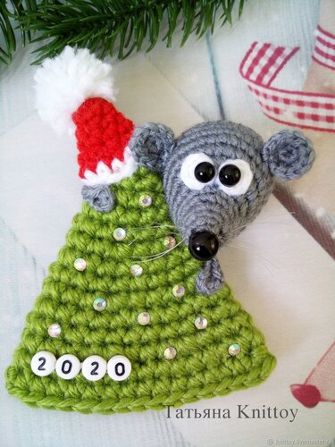 225DE Häkelanleitung Maus auf dem Weihnachtsbaum - Amigurumi PDF Knittoy CP - Bild 4