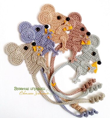 024DE Häkelanleitung Katze und Maus Lesezeichen - PDF Zabelina CP