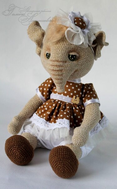 154DE Häkelanleitung Elefant Marie - Amigurumi PDF Astashova CP