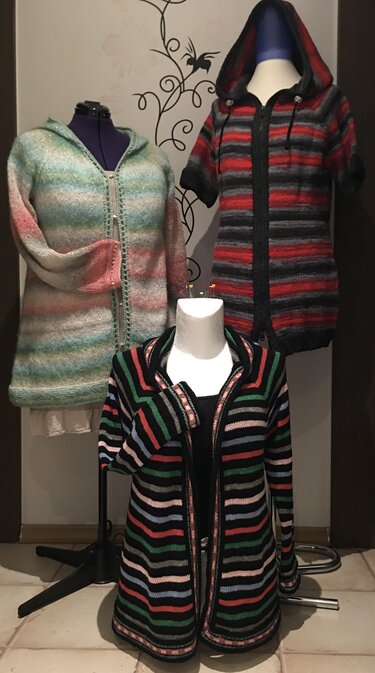 "All Season" Strickjacke mit und ohne Kapuze