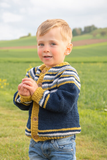 Strickanleitung Kinderjacke Carlotta&Casper in den Größen 98-128,  Anfänger - Bild 3