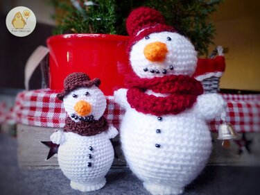 Schneemann Kurt, kostenlose Häkelanleitung - Häkeln