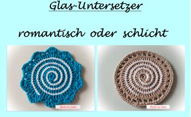 Glas-Untersetzer - romantisch oder schlicht