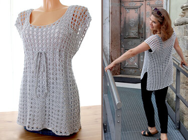 Mesh Shirt, Summer Top, Tunic „Mayla“ - Crochet Pattern