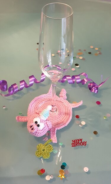 Glücksschwein Untersetzer - Häkeln