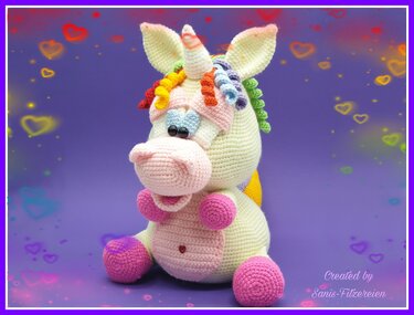 Häkelanleitung Regenbogen-Einhorn - Bild 4