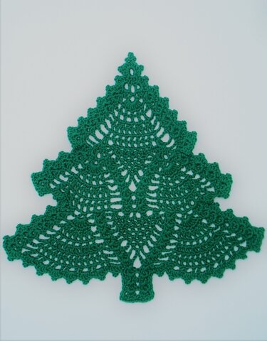 Pattern Holiday Tree Table Mat - PH-601 - Crochet