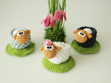 Häkelanleitung Eierbecher Schaf - PDF Datei