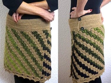 Häkelanleitung Wickelrock, Hüftschmeichler, für alle Größen!