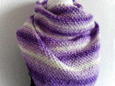 Anleitung Dreiecktuch stricken "Jasmin"