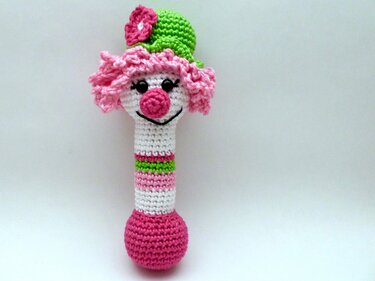 Stabrassel Clown Pippa häkeln - Bild 2