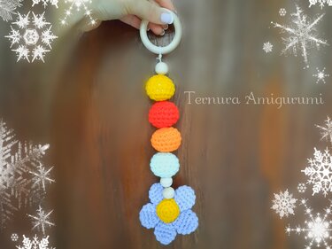 Crochet pattern free flower pendant Ternura Amigurumi