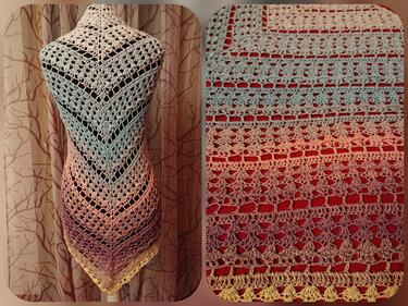 Tuch Yvette häkeln Dreieckstuch