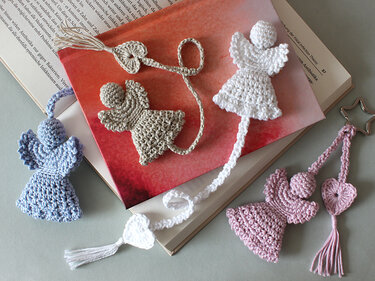 Bookmark / Keychain "Angel with Heart" - Crochet Pattern