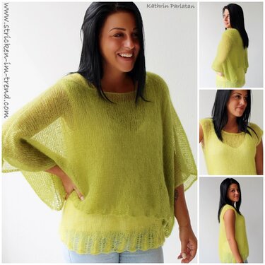 Lightweight Spring Set – Knit Top and Poncho | KidSeta #1 - Knitting