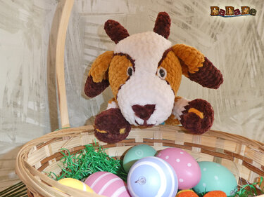 Ziege Günni Geisbert feiert Ostern, Häkelanleitung von DaDaDe