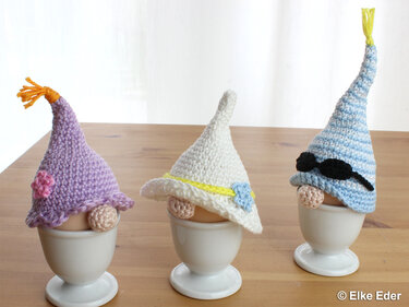 "Die Wegglies 2.0" - Eierwärmer-Wichtelbande Sommeredition - Häkeln