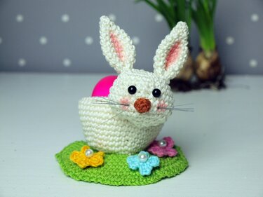 Häkelanleitung Eierbecher Hase - PDF Datei