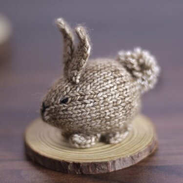Pattern My brown bunny Keychain/ Key ring - Knitting