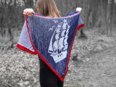 Tuch Dreimaster Illusionsstricken