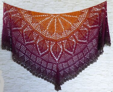 "Elomina" tolles Häkeltuch mit schönem Muster - Häkeln