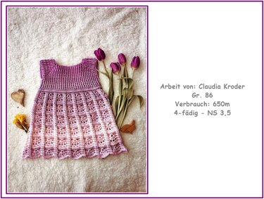 Häkelanleitung Kinderkleid "Kunterbunt" - Bild 2