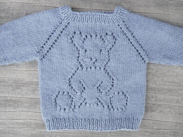 Knitting pattern kids jumper "teddy" top down