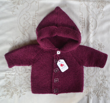 BABY JACKE MIT KAPUZE * Strickanleitung * 3 GRÖßEN * RVO