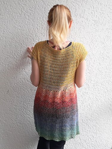 Tunika, Shirt "Sonnenschein", alle Größen, RVO - Häkeln