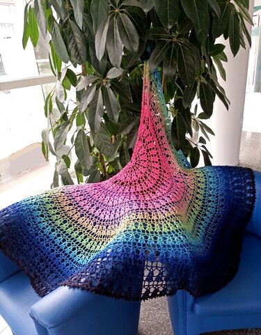 "Kenia" Sommertuch, 3in1 - Halbkreis, Loop und Sichelform Häkelanleitung