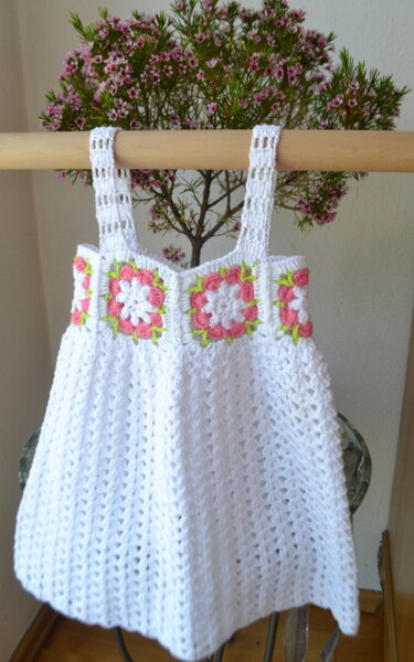 Baby/Mädchen Kleid * 2 Varianten * Häkel- Und Nähanleitung * Sommerkleid * Gr. 80 - 116