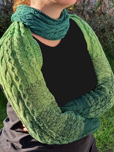 Anleitung Ärmel-Schal "Wikinger" mit neuer Strickschrift - Stricken