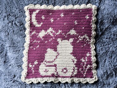 Crochet Pattern Washcloth "Bear Tobi - Night in the mountains"