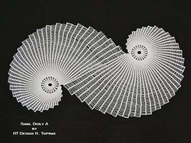 Crochet pattern Snail Doily