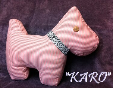 Schnittmuster/Nähanleitung Kuscheltier Stoffhund "Karo"