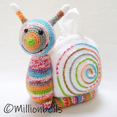 Häkelanleitung Schnecke Taschentücherhalter PDF