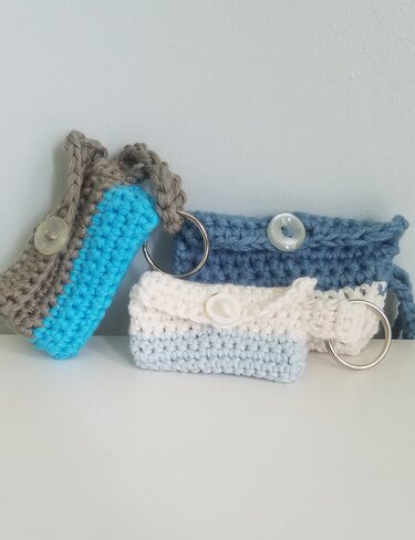 Pattern mini Purse keychain - Crochet