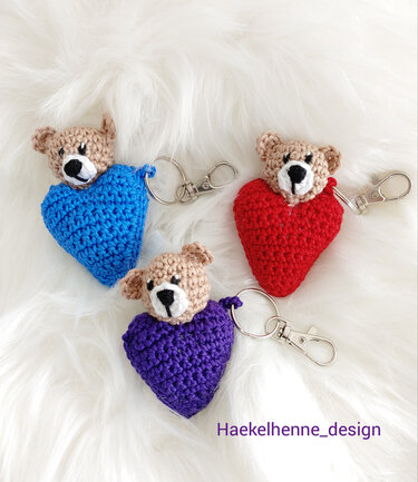 Anleitung Minibär mit Herz - Häkeln