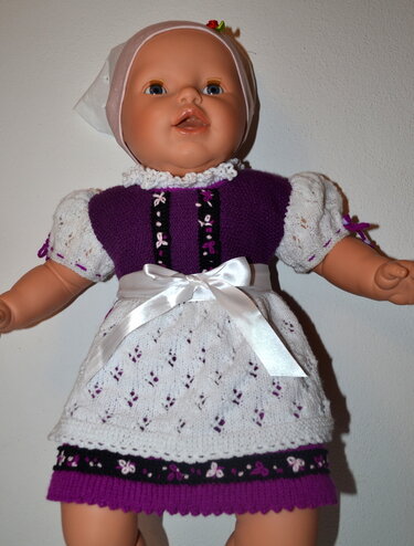 Baby Dirndl * Gestrickt * GR. 62 - 68 * Taufe - Stricken