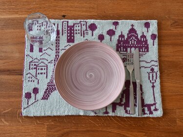 Strickanleitung Tischset "Paris" - in Doubleface