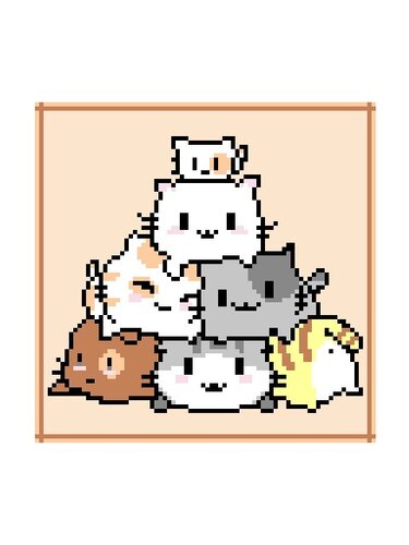 Häkelmuster * KÄTZCHEN * Grafik für Fm Decke