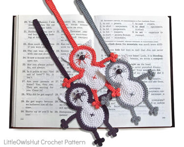 069 Crochet Pattern - Cat Baton bookmark or decor - Amigurumi PDF file by Zabelina CP