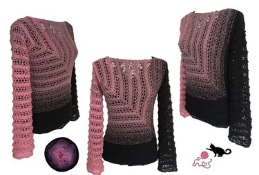 Pullover Conny häkeln Häkelpullover Pulli - Bild 3