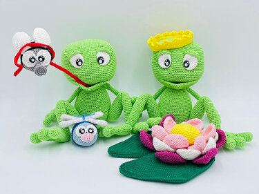 "Das lustige Frosch-DUO" - Häkeln