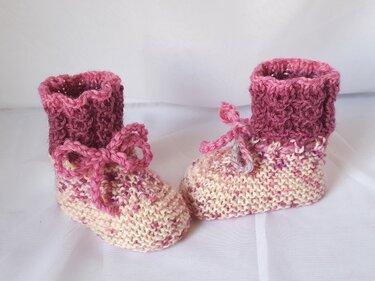 Strickanleitung Babyschuhe, Baby-Booties, Sohlenlänge 9 bzw. 10 cm  #270