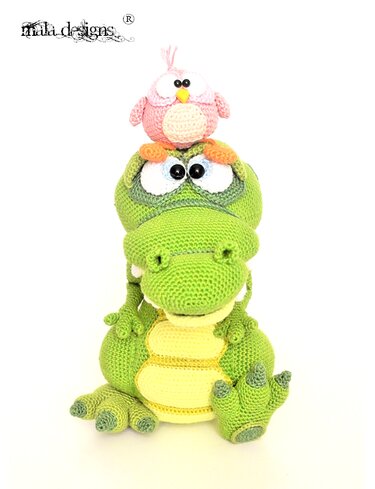 Krokodil MIT Vögelchen - Häkeln