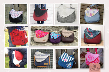 Handtasche Carla (Nähanleitung und Schnittmuster in 2 Größen)