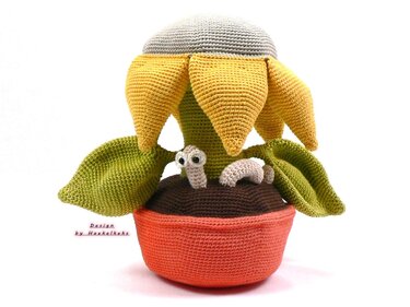 Nadelkissen Sonnenblume -- Häkelanleitung von Haekelkeks